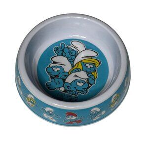 The Smurfs Cat Bowl • Blue Pet Dish • Food & Water Bowl